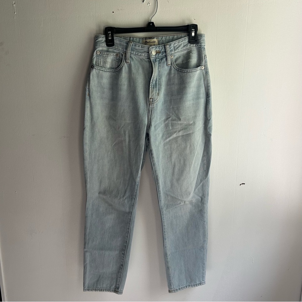 Madewell Blue Straight Leg Jeans High-Waisted